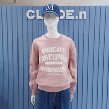 클라이드 CP01 여성 기모 레터링@ 포인트 맨투맨* 티셔츠 FMDTS914F@NC불광점