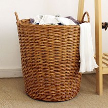 습기에 강한 PE 라탄 빨래바구니 빨래통 3color, 브라운 대형 (TB1L005), 브라운 대형, 브라운