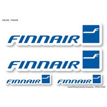 STEA 세계 항공사 로고 스티커SET 스티커, 26 FINNAIR