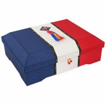 청홍실크상자 한지 한과박스 떡포장 곶감 정육 명절선물 설날 전통 예단 고기 이바지 건어물, 대_1, 1개