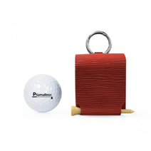 엔씨랩 골프볼 주머니 골프 티꽂이 케이스 파우치, 레드