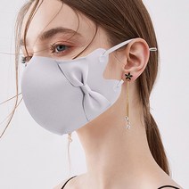 에어 리본마스크연예인마스크 99%자외선차단 쿨링소재 스포츠마스크, 그레이