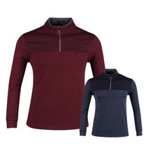 럭스골프 럭스골프 남성 반집업 긴팔 골프셔츠_ RM2S401