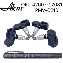 4pcs 4260702031 PMV-C210 TPMS 센서 타이어 압력 모니터링 시스템 + 브레이크 오일 펜 도요타 RAV4 Lexus