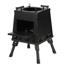 화목난로 펠릿난로 연탄보일러 거꾸로난로 목재펠릿 리버스화목난로 목재팰릿 캠핑 목재 스토브 숯불 스토브 스틸 내구성 야외 접이식 조리기구 야생 휴대용 목재 굽기 스토브 캠핑, 검은색