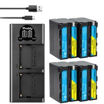 배터리 LED USB 충전기 NP-F960 소니용 NP F960 PLM-100 CCD-TRV35 MVC-FD91 MC1500C L10 TR555 VX, CHINA_4BatteryWithCharger