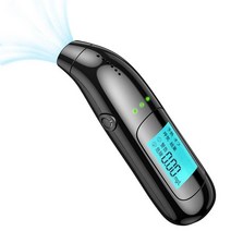 음주측정기 휴대용 알코올 경찰음주LED 디지털 디스플레이와 휴대용 음주 측정기 비 접촉 숨 테스터 고정밀, 02 black