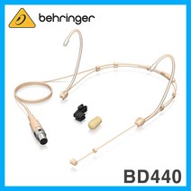 베링거 BD440 프리미엄 헤드셋 카디오이드 콘덴서 마이크 + 윈드스크린 + 케이블 클립