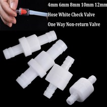 호스 ID 플라스틱 흰색 체크 밸브 편도 논리턴 4mm 6mm 8mm 10mm 에코 플로우 플, 03 8mm