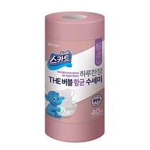 스카트 THE버블 항균 수세미 40매 (로즈핑크)