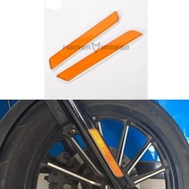 할리데이비슨악세사리 할리데이비슨악세사리지갑체인 harley dyna fatboy softail lower leg 슬라이더에 대한 오렌지 오토바이 프론트 포크 레그 리플렉터 쇼크