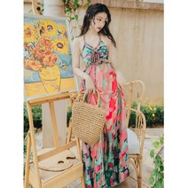 여름 비치 보헤미안 원피스 바캉스 빈티지 조거 -99472