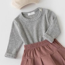 (베베르망) 크림골지티셔츠[티셔츠BEGU720B]