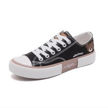 발레슈즈 발레화 발레 토슈즈 댄스화 신발주머니 여성 2022 여름 리틀 베어 하이 갱 캔버스 여성 컴포트 캐주얼 플랫 여성 레이스 업 스니커즈, f849 블랙, 36