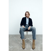 독일 자라 ZARA 스플릿 스웨이드 카우보이 앵클 부츠100%직수입 110083