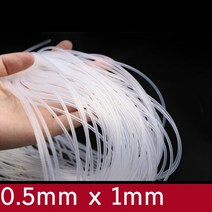 물호스 실리콘 우레탄 농업용 호스 5 미터 0.5x1 id 0.5mm 외경 1mm 식품 등급 무독성 유연한 배관 음료수 우유 고무 튜브 부드러운 파이프, 분명한, 5미터, 0.5mm x 1mm