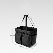 피크닉 캠핑 테이블 야외 접이식 휴대용 도구 정리 보관 경량 여행 가방, black-A