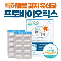 유산균 식물성 캡슐 임산부 수유부 60캡슐 2개월분 특허 김치 유래 락토바실러스 플란타럼 식물성 장용성 캡슐 엔테로코커스 패시움 아연 셀렌 프로프리바이오틱스 신바이오틱스