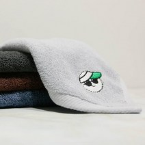 송월타올 골퐁이 항균 골프 릴 수건 스포츠타올D0308A, 연회색+블루릴, 1세트