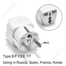 EU 전기 플매트 카펫 매트 러그 어댑터 US JP To RU 독일 여행 소켓 변환기 AC 벽 충전기 전원 콘센트, [05] 20pcs, [01] white