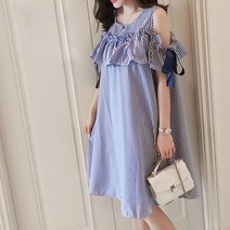 수맘 수엠W 수유 스트라이프 원피스