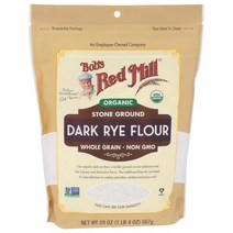 밥스레드밀 유기농 흑호밀가루 20온스, 20 Ounce (Pack of 1)