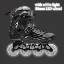 스케이트 보드 롤러 스쿠터 3 휠 LED 플래시 인라인 신발 3X110mm 화이트 블루 그린 레드 핑크 라이트 컬러 샤인 Street Patines 110mm 122571, 45, BLACK 4X80 white