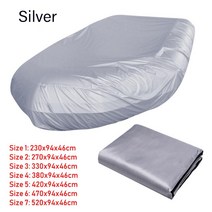 보관 커버 고무 보트 커버 팽창식 딩기 방수 UV 햇빛 먼지 보호 부드러운 보관 슈트 7.5-17ft 7 가지, 01 Silver_03 330x94x46cm