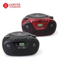 롯데 CD포터블카세트/핑키602/USB/CDP/라디오., 블랙