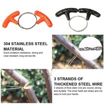 충전체인톱 소형전기톱 체인톱 스틸 로프 핸드 톱 체인 실용적인 휴대용 비상 생존 기어 와이어 세트 목공, 01 Orange