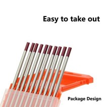 용접 기사 텅스텐 전극 Tig 용접봉 1.0 1.6 2.4 3.2mm WT20 WC20 WL20 WP TIG 용접용, WT20 Red, 1.6mm