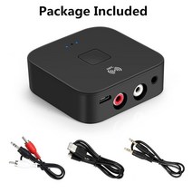 VAORLO-블루투스 5.0 RCA 오디오 수신기 3.5mm 3.5 AUX 잭 스테레오 음악 NFC 무선 어댑터 자동차 TV 홈 스피커 자동 켜기/끄기, 01 BLS-B11_01 블루투스 v5.0