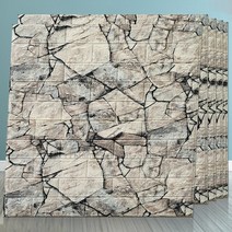 현관타일 현관데코타일 주방 거실벽 석재타일 70x77 혼합 갈색 대리석 돌 질감 쉬운 DIY 자체 접착 PE 벽지, 20 B-9_01 70x77cm 1Pcs