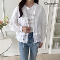 커스텀에이블 캐주얼 스트링 윈드 후드 점퍼_C2304JP021B