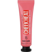 [정품] Maybelline New York Cheek Heat 젤 크림 블러쉬 메이크업, 15 NUDE BURN