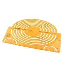 GHSHOP 2-5pack 대형 아이소메트릭 타원 템플릿, 노란색, 설명한대로