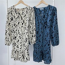 강물처럼 빅사이즈사랑해요 G570L203 레오파드브이랩원피스 YP