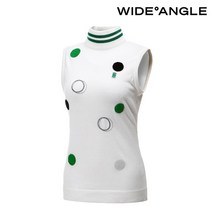 (정품)[와이드앵글] 여성 도트 터틀넥 베스트-WWU17K31, 화이트/090