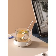 온열 머그컵 워머 미피 머그인덕션 귀여운 miffy 캐릭터 머그컵 감성 커피 우유 잔 머그워머 보온 받침대 컵워머 차워머 티워머, 워머+컵