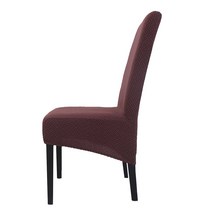 솔리드 자카드 시트 커버 의자 홈 슬립 호텔 웨딩 연회 파티 장식 d30에 대한 여분의 대형 좌석 케이스, 08 브라운