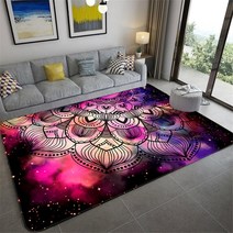 화려한 별 하늘 만다라 큰 카펫 거실 바닥 매트 소녀 러그 꽃 욕실 공간 복도 침실 Tapis 살롱