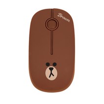 라인프렌즈 블루투스 멀티페어링 무선 마우스, BF-TMS-A-BR (브라운), BF-TMS-A-BR(브라운)