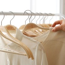 회전고리 원목 실리콘 논슬립 옷걸이 30개, 본품
