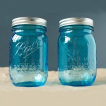 볼메이슨자 청유리병 원두보관통 꿀디스펜서 과일청유리병 피클병 수제청병, 1개