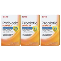 GNC 유산균 프락토올리고당 FOS 락토바실러스 상온보관 250억 30캡슐 3개