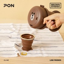 라인프렌즈 국민 분유포트 접이식 커피포트 캠핑용, 샐리(옐로우), 본상품선택