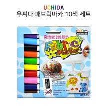 DIY 가방 모자 티셔츠 그림 그리기 패브릭 마카 10색, 상세페이지 참조