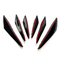 6 개/대 자동차 앞 범퍼 립 장식 디퓨저 스플리터 핀 바디 스포일러 Canards 형광 턱 튜닝 카나드, 01 Black 6pcs