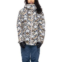 686 보드복 Athena Insulated 자켓 여성 화이트 카모 Clear Black