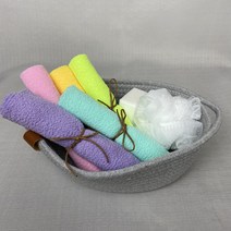 남향스토어 마카롱샤워타올 실리콘샤워타올 옐로우 핑크 스카이 바이올렛 그린 1개 3개 5개